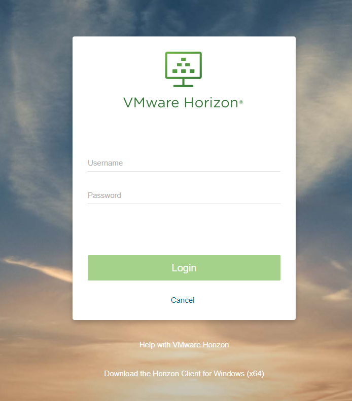 vm horizon login